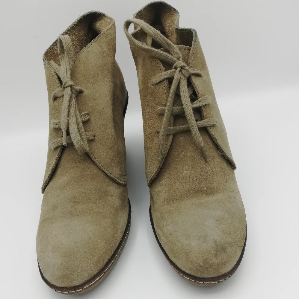 J Crew MacAlister Wedge Ankle Boots Lace Up